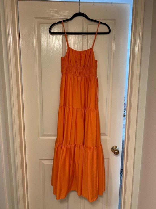 Blu Pepper Dresses & Skirts - Blu Pepper Orange Tiered Maxi Dress